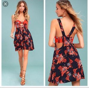 FREE PEOPLE BABY ITS YOU FLORAL MINI DRESS SZ M